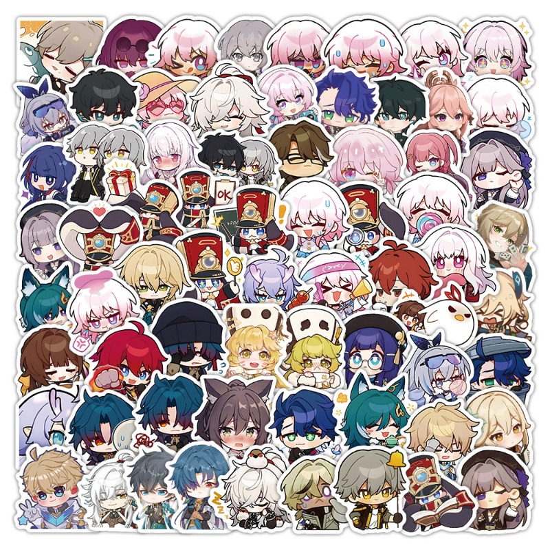 Diy Q - Stiker Versi Q Seri Game Honkai:
