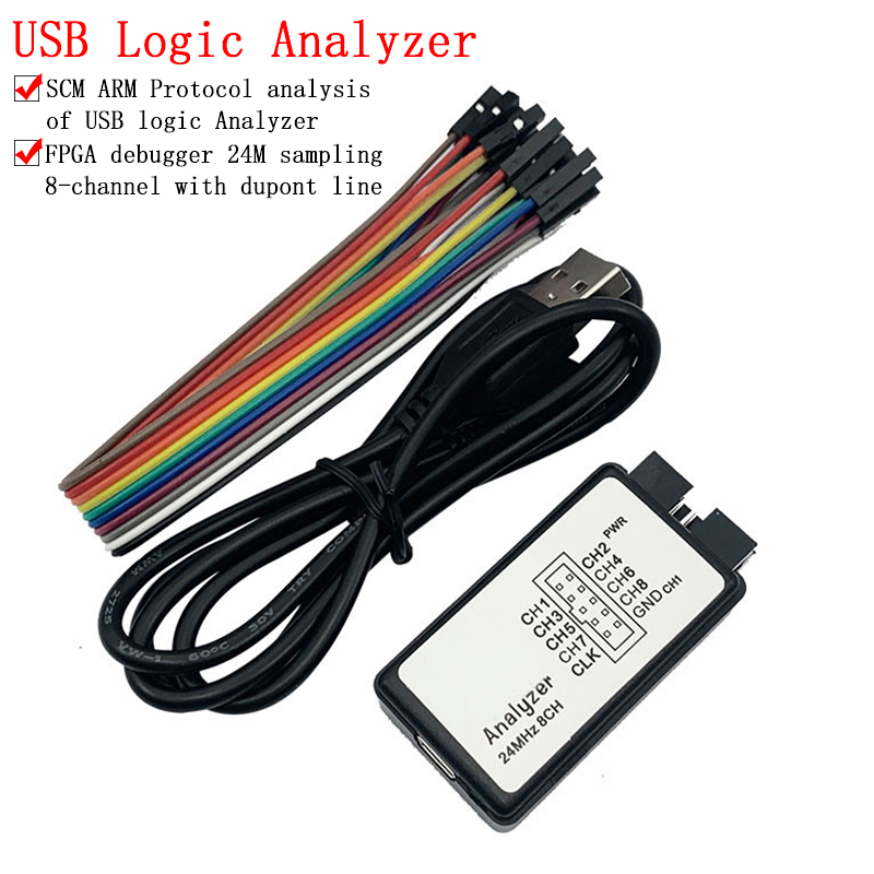 Logic Analyzer Usb - Penganalisa logika USB 24MHz 8 saluran