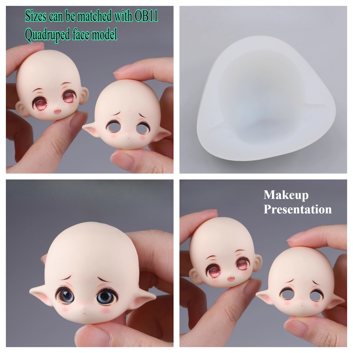 Diy Q - Cetakan Silikon Wajah Telinga Elf Gaya