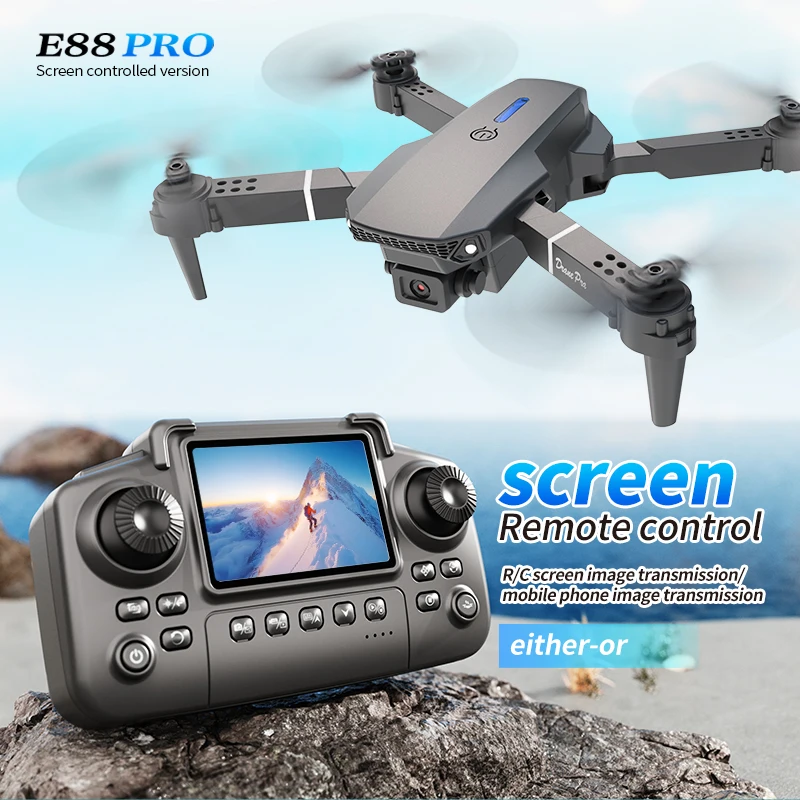Diy Drone Electronics - Drone E88 PRO Profesional dengan Layar