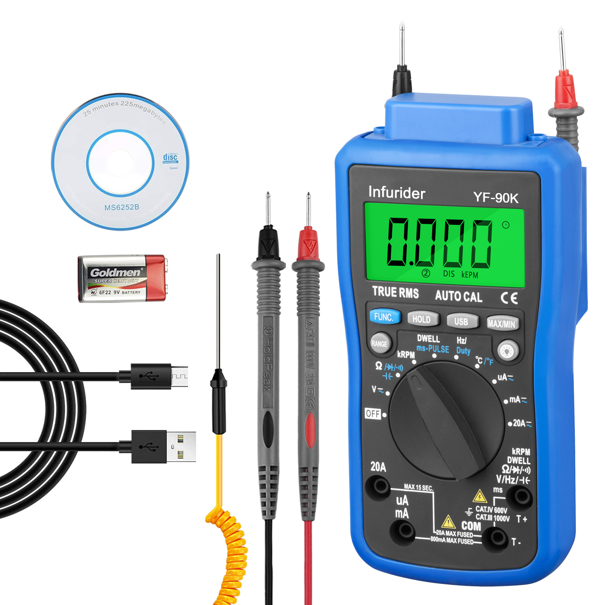 Logic Analyzer Usb - HoldPeak HP-90K Mesin Analyzer Tester Rentang