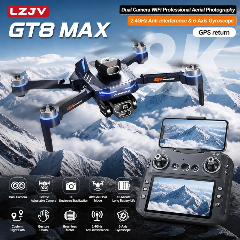 Diy Drone Electronics - Drone Lipat GT8 Max 8K HD