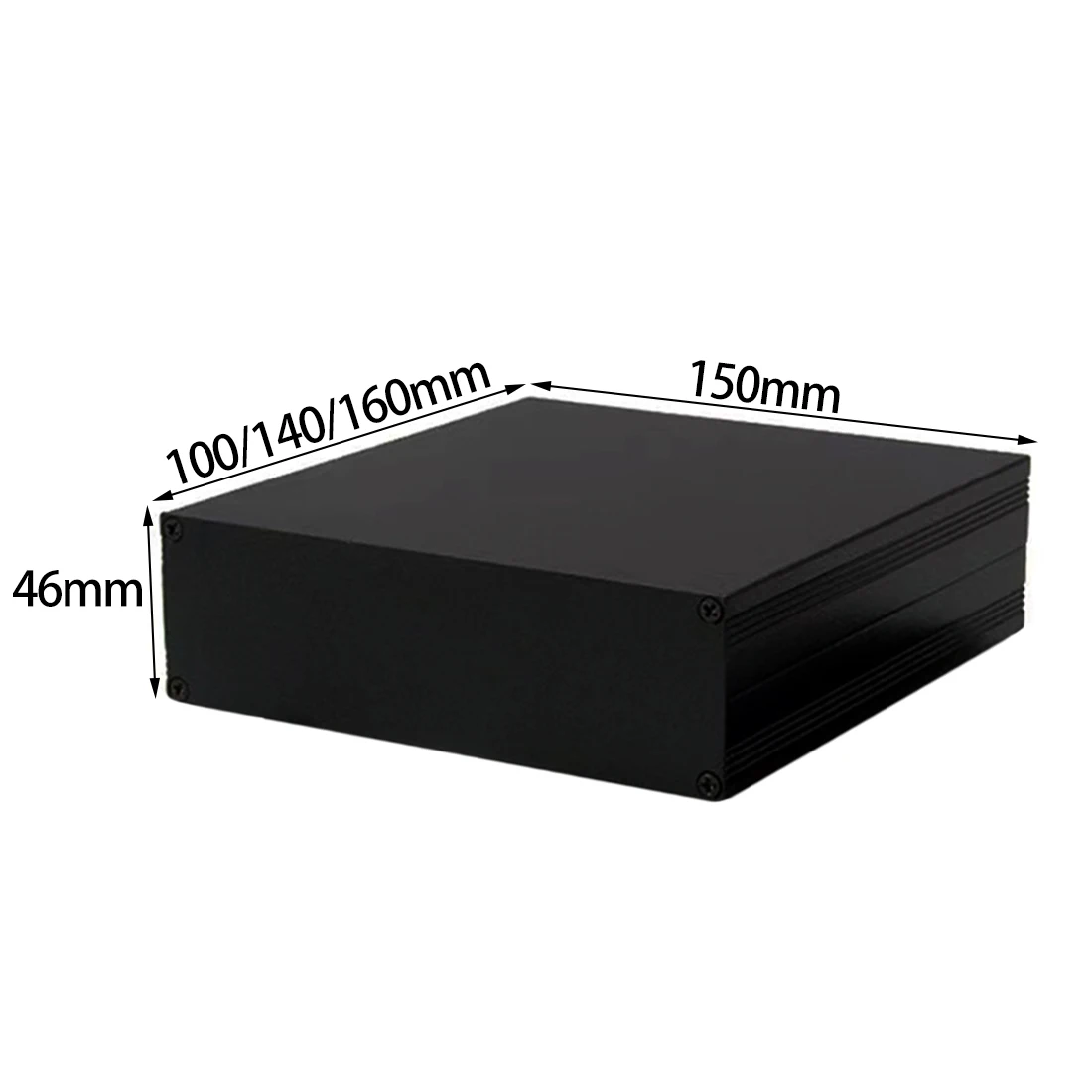 Diy Electronics Box - Aluminium kandang 150*46*100/140/160mm tahan air kotak