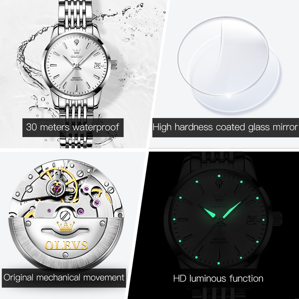 OLEVS 6635 Jam Tangan Mekanis  - Push Button Tactile ulasan dan harga