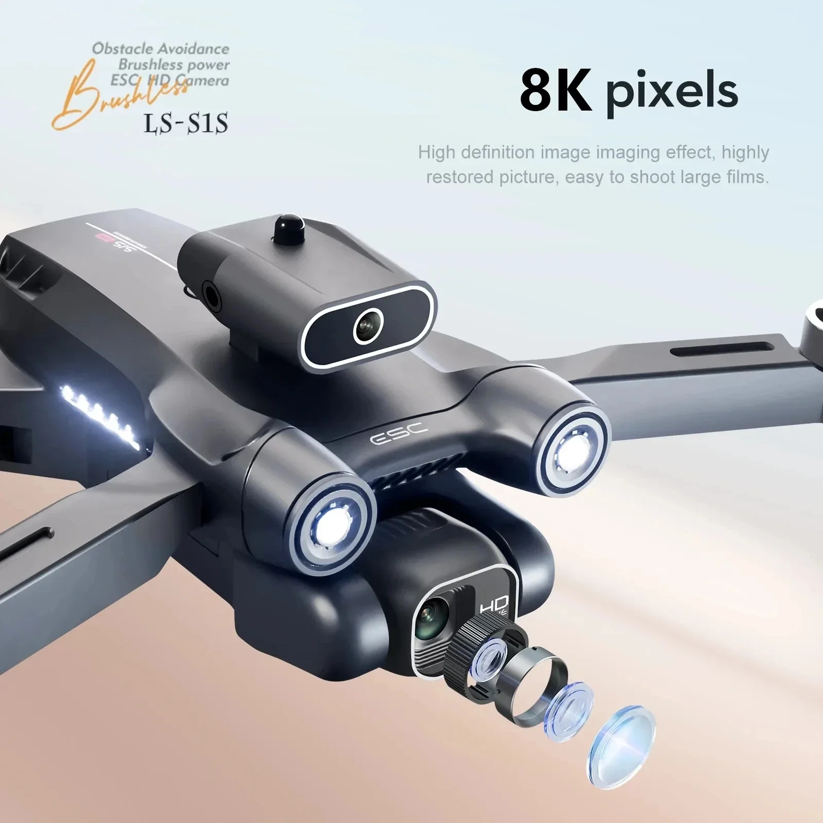 S1S Drone kamera GPS 5G 8K pro - Diy Drone Electronics ulasan dan harga