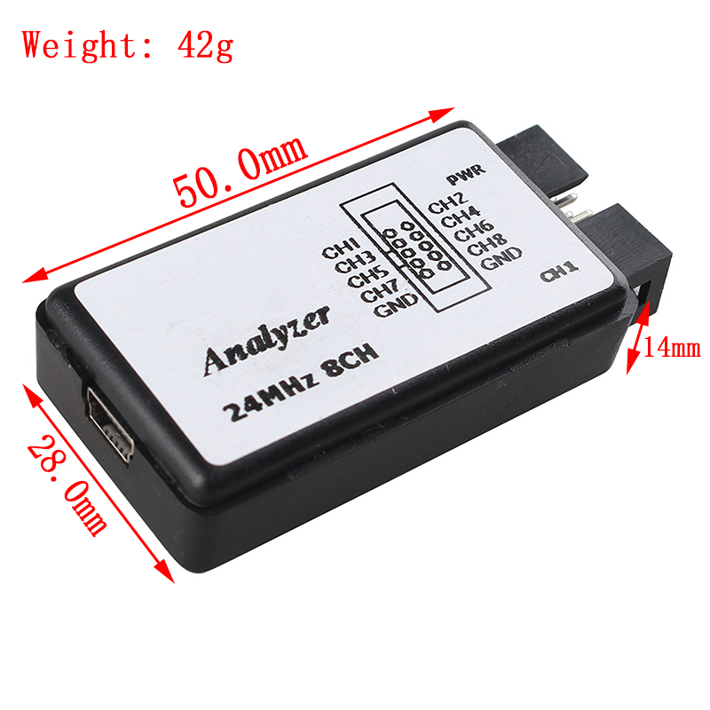 Penganalisa logika USB 24MHz 8 - Logic Analyzer Usb ulasan dan harga