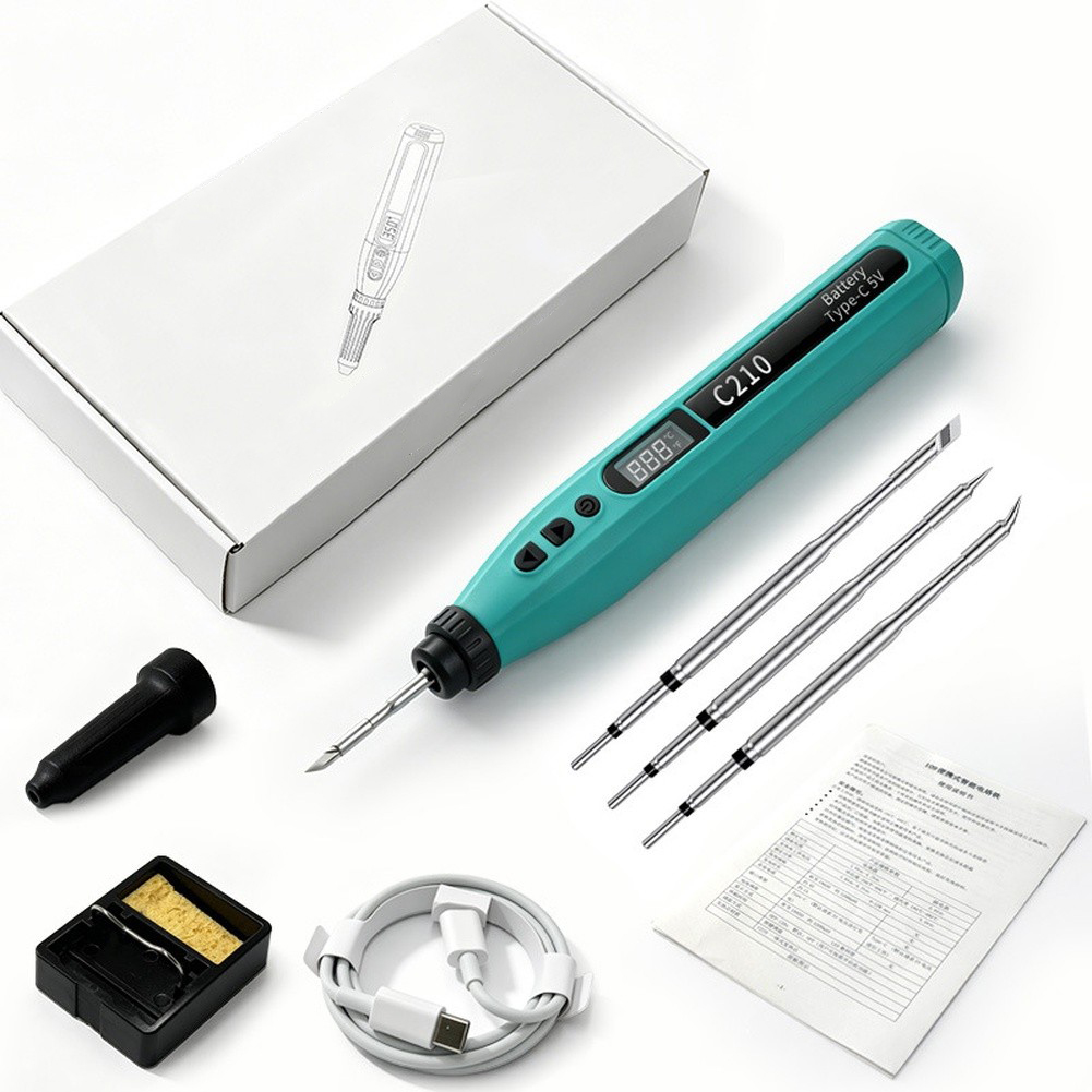 Set besi solder USB digital pi - Diy Electronics Organizer ulasan dan harga