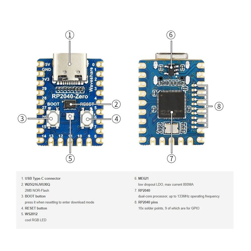 [B24B!】 RP2040-Zero Papan Peng - Raspberry Pi Zero ulasan dan harga