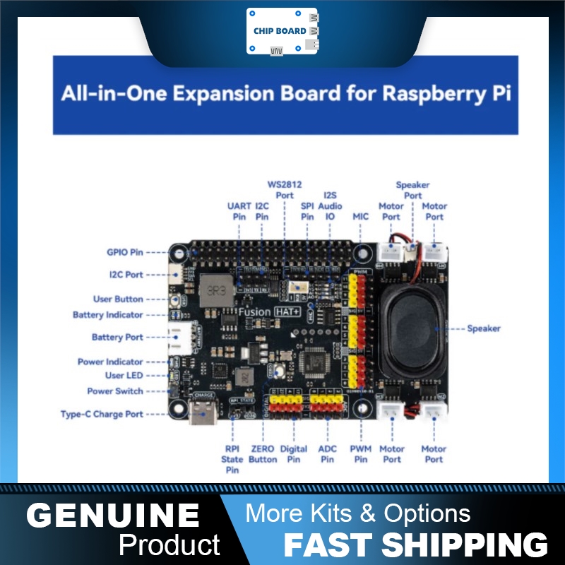 SunFounder Fusion HAT+: Papan  - Raspberry Pi Zero ulasan dan harga