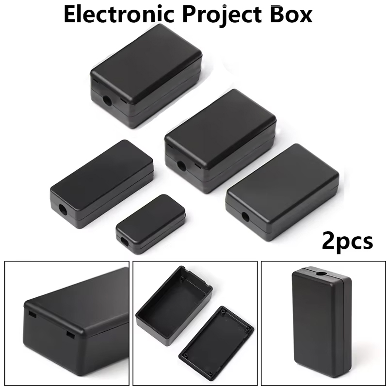 2 Buah Kotak Hitam Plastik Tah - Diy Electronics Organizer ulasan dan harga