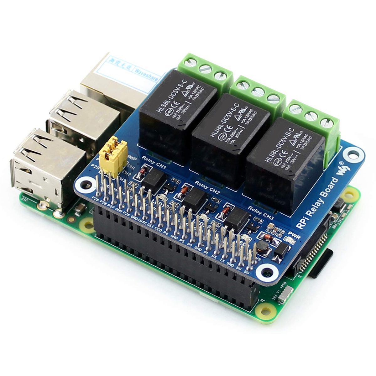 Waveshare 5V 3-Channel Relay M - Raspberry Pi Zero ulasan dan harga