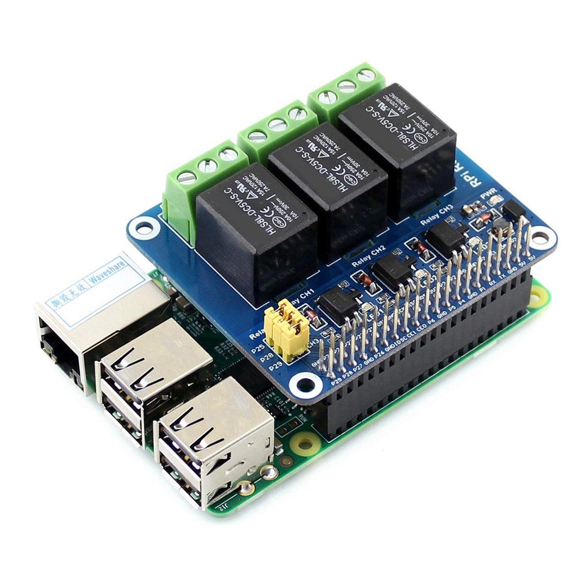 Waveshare 5V 3-Channel Relay M - Raspberry Pi Zero ulasan dan harga