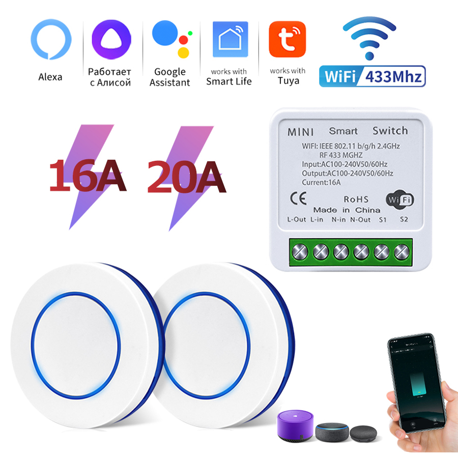 Tuya Wifi Smart Switch RF 433M - Rf 433Mhz Module ulasan dan harga