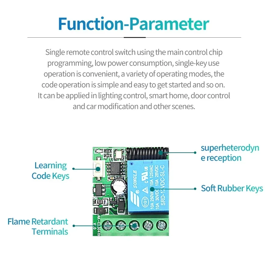 DC 12V Remote Control Smart Sw - Rf 433Mhz Module ulasan dan harga