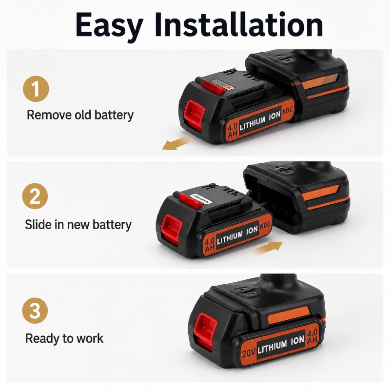 Baterai 20V 6.0Ah Untuk Alat N - Black+Decker Tool Cordless ulasan dan harga