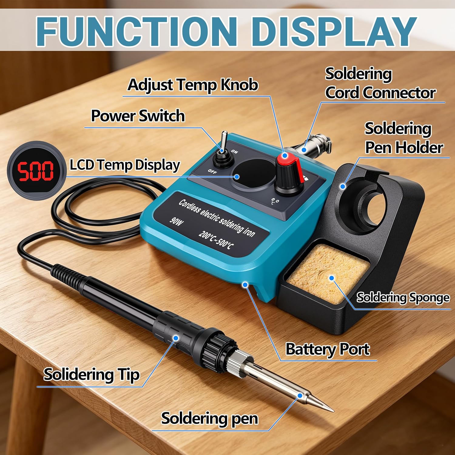 Kit Besi Solder Digital LED 90 - Diy Electronics Organizer ulasan dan harga