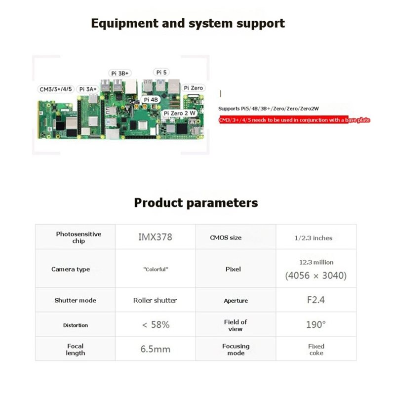 IMX378-190 Kamera 12.3MP Fishe - Raspberry Pi Zero ulasan dan harga