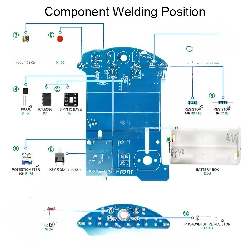 Kit Belajar Memasang Sirkuit E - Diy Electronics Projects For Beginners ulasan dan harga