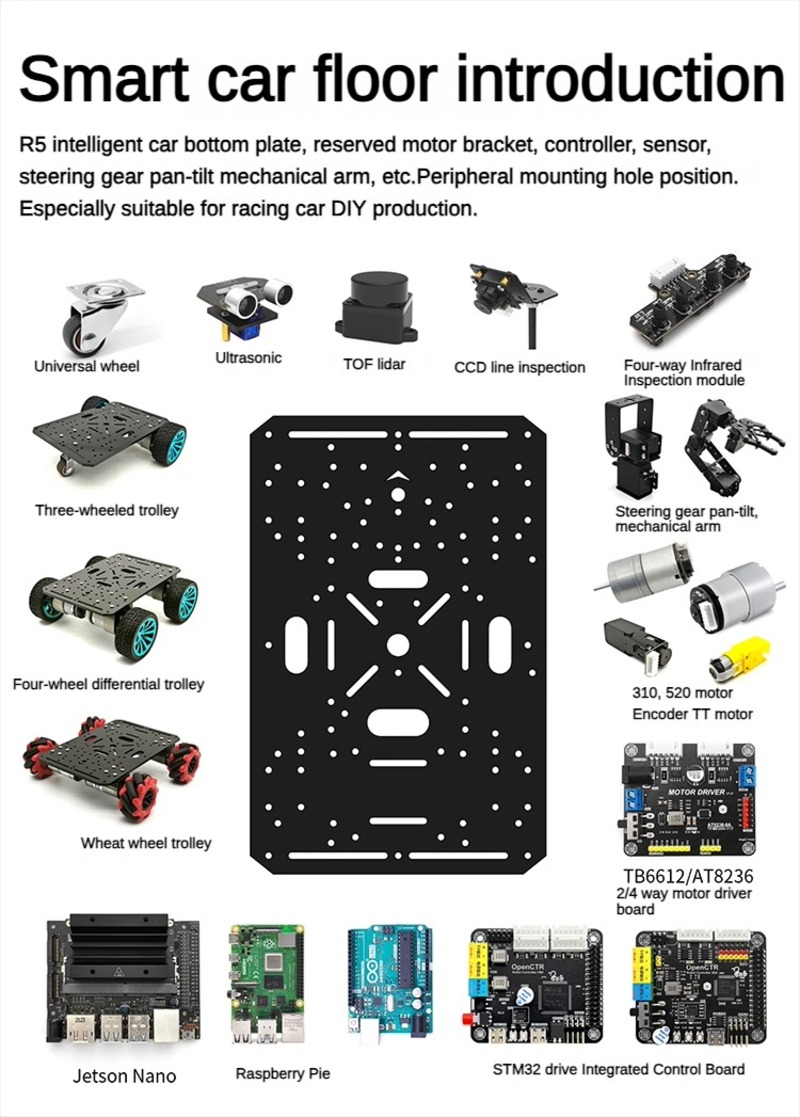 Sasis Mobil Robot 4WD dengan M - Diy Kit Elektronik ulasan dan harga